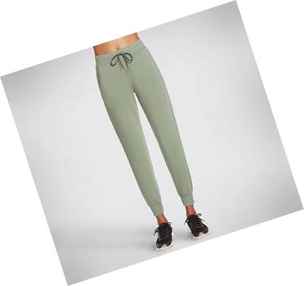 Női Skechers SKECHLUXE Restful Jogger Nadrág Zöld | HU53698