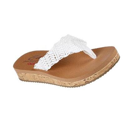 Női Skechers Sandcomber Szandál Fehér | HU5092B