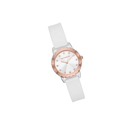Női Skechers Scalloped Bezel Óra Fehér | HU3644W