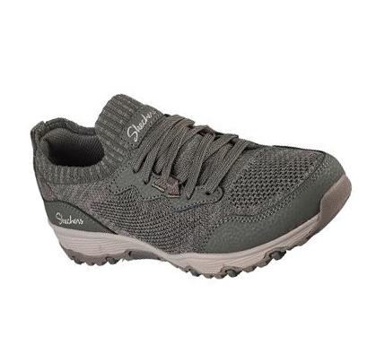 Női Skechers Seager Hiker - Sunny Dream Slip Ons Olivazöld | HU3763E
