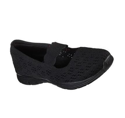 Női Skechers Seager - Simple Things Slip Ons Fekete | HU3588A