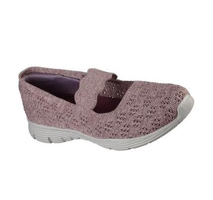 Női Skechers Seager - Simple Things Slip Ons Lila | HU3613Q