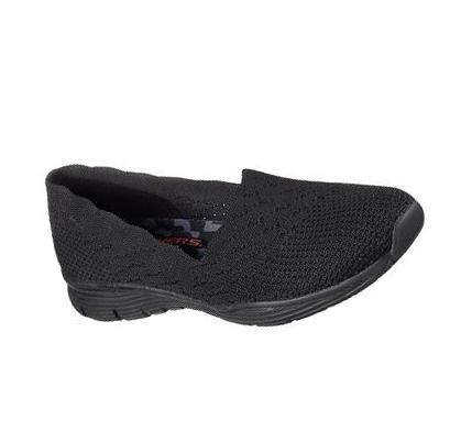 Női Skechers Seager - Stat Slip Ons Fekete | HU3638A