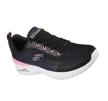 Női Skechers Skech-Air Dynamight - Luminosity Edzőcipő Fekete Rózsaszín | HU38230