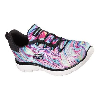 Női Skechers Summits - Brilliant Dreamer Slip Ons Fekete Színes | HU7648W