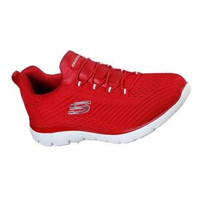 Női Skechers Summits - Fast Attraction Tornacipő Piros | HU77230