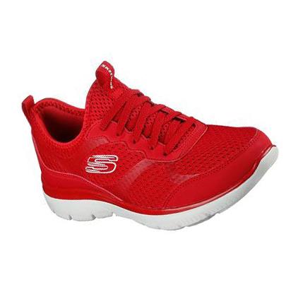 Női Skechers Summits - Free Classics Edzőcipő Piros | HU7798A