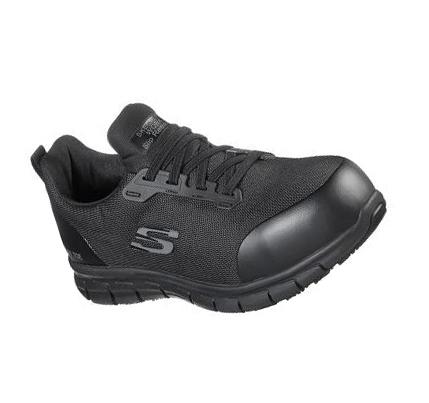 Női Skechers Sure Pálya - Irmo Alloy Toe Munkacipő Fekete | HU62214
