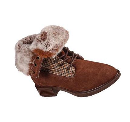 Női Skechers Tenley - Plaid Out Csizma Barna | HU80130