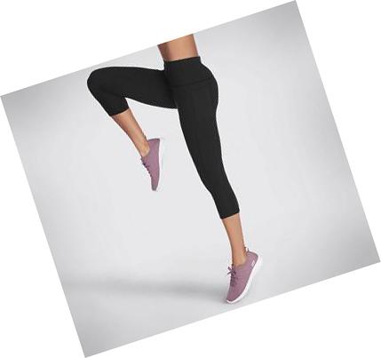 Női Skechers The GO WALK HW Mid Leggings Fekete | HU62190