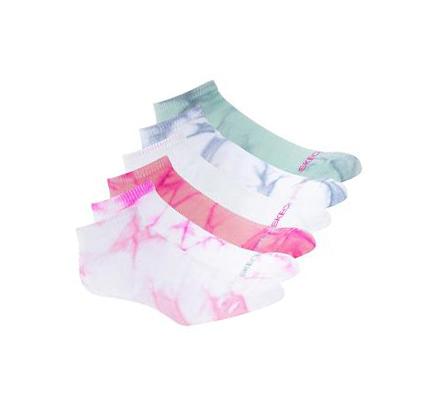 Női Skechers Tie-Dye Low Cut - 6 Pack Zokni Színes | HU3194B