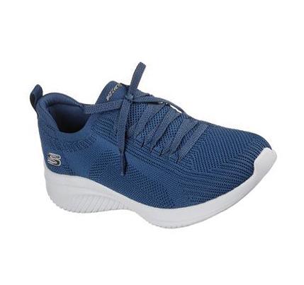 Női Skechers Ultra Flex 3.0 - Big Plan Slip Ons Sötétkék | HUI2490