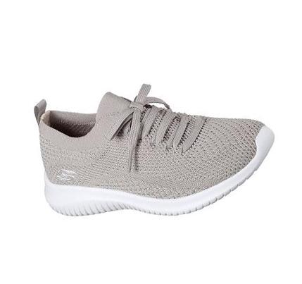 Női Skechers Ultra Flex - Statements Slip Ons Szürke Barna | HU7719D