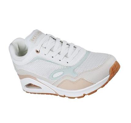 Női Skechers Uno - Heel Hints Tornacipő Fehér Színes | HUI6240