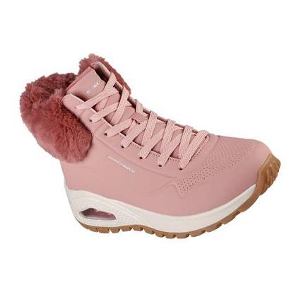 Női Skechers Uno Rugged - Fall Air Csizma Rózsaszín | HUA302L