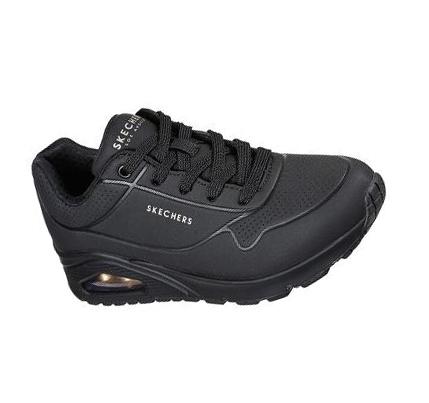 Női Skechers Uno - Stand On Air Tornacipő Fekete | HUI849P