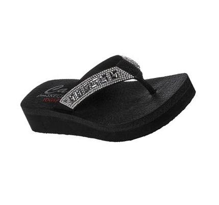 Női Skechers Vinyasa - Geo-Queen Szandál Fekete | HU5555D