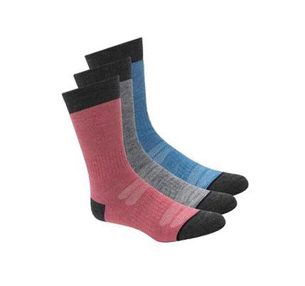 Női Skechers Wool Blend Munka Crew - 3 Pack Zokni Szürke Rózsaszín | HU3059D